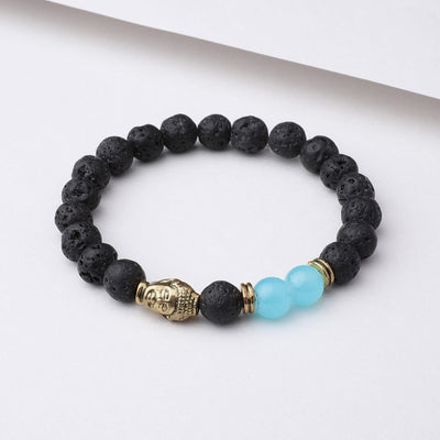 Blue Agate Buddha Diffuser Bracelet