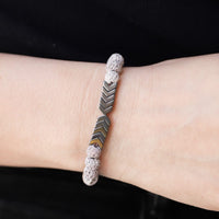 Gray Lava Sacred Arrow Diffuser Bracelet