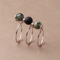African Turquoise Triple Wrap Diffuser Ring