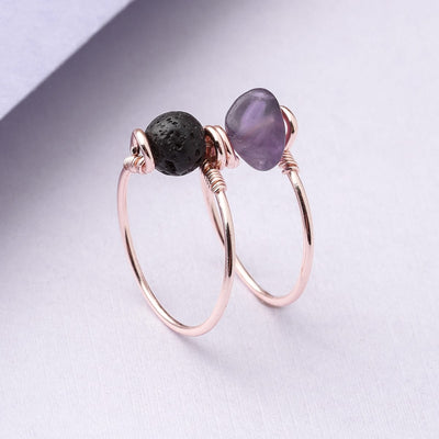 Amethyst Double Wrap Diffuser Ring