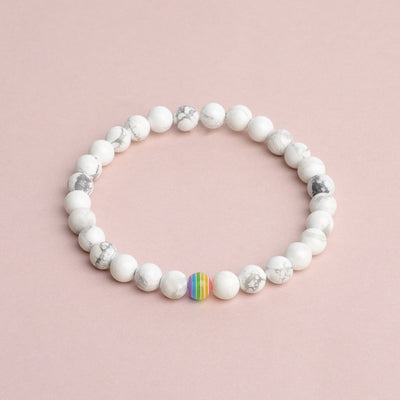 White Howlite Rainbow Bracelet