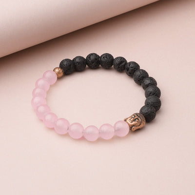 Rose Quartz Buddha Diffuser Bracelet