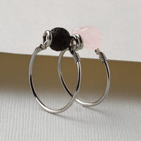 Rose Quartz Double Wrap Diffuser Ring