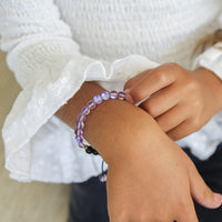 Kids Glow Glass Adjustable Bracelet (Purple)