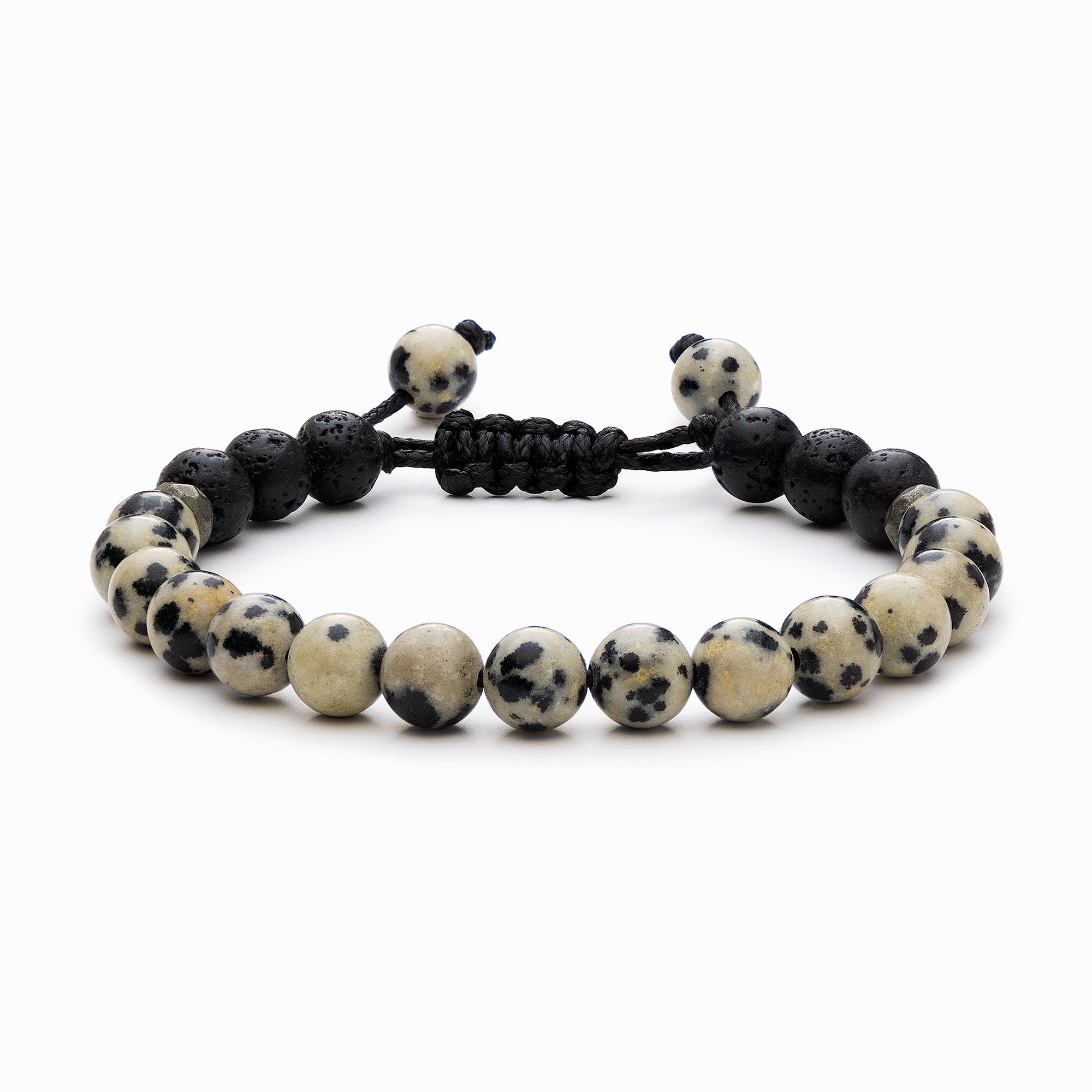 Men Dalmatian Jasper Black Spotted Natural Stone Stainless Steel Bracelet  288 | eBay