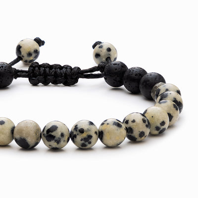Stone Intention Charm Bracelet - Dalmatian Jasper/Gold – David Jewelers