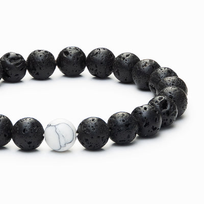 Howlite bracelet - 8mm howlite gemstone bracelet - white howlite crystal |  eBay