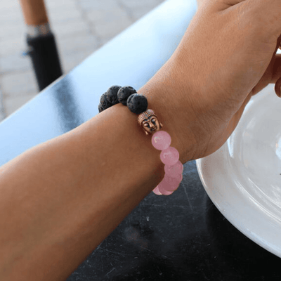 Kit DIY Mon Bracelet diffuseur Aromathérapie en quartz rose